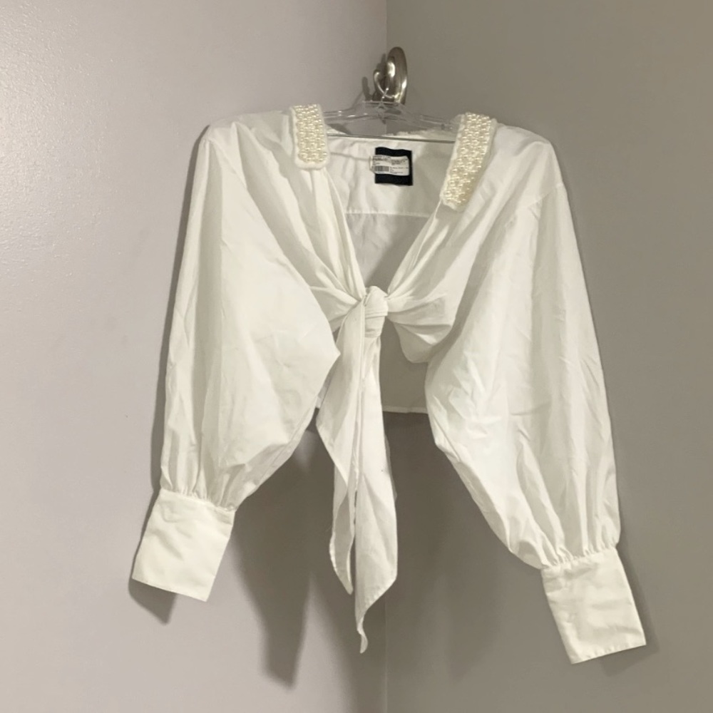 Laurence & Chico White Pearl Collar Shirt